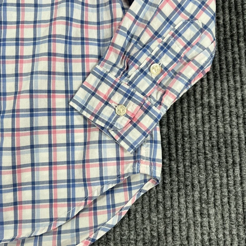 Ralph Lauren Shirt Size 3T White Plaid Long Sleeve Button‎ Down Sunday Dress